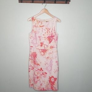 Ann Taylor Sleevless Pastel Floral Dress Size 10